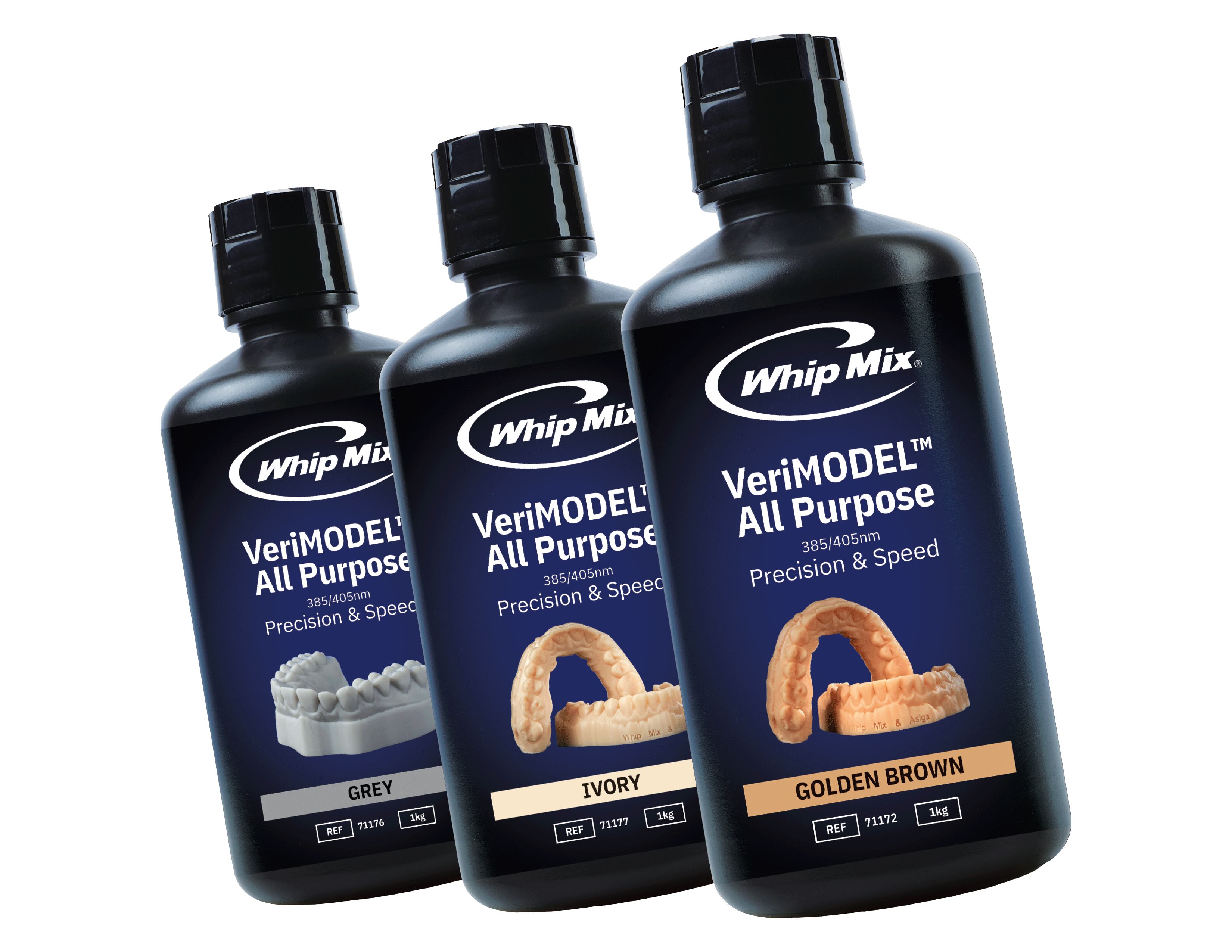 Verimodel all purpose three colors in individual bottles